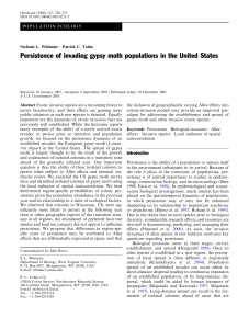 Persistence of invading gypsy moth populations in the United States