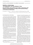 Definitions in Biorheology: Cell Aggregation and Cell Adhesion in