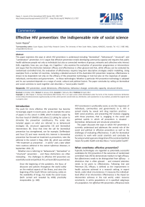 Effective HIV prevention - Journal of the International AIDS Society