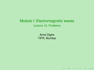 Module I: Electromagnetic waves - Lecture 12: Problems