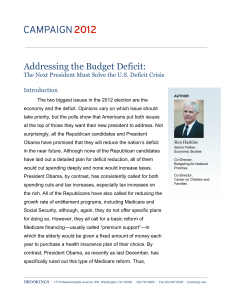 Addressing the Budget Deficit