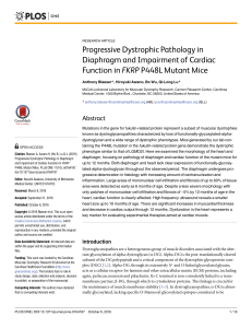 Progressive Dystrophic Pathology in Diaphragm and Impairment of