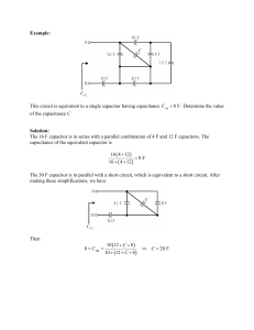 Example: This circuit is equivalent to a single capacitor having