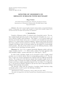 lengths of geodesics on riemann surfaces with boundary
