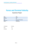 Forces and Terminal Velocity