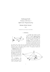 Spherical Trigonometry