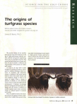 The origins of turfgrass species