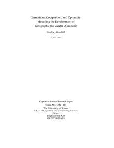 Correlations, Competition, and Optimality: Modelling the