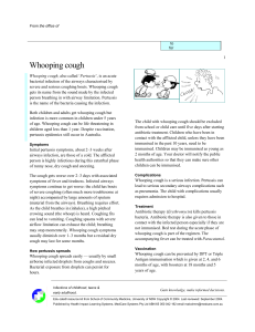 Whooping cough - Wamberal Surgery