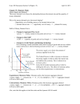 Econ 102 Discussion Section 9 (Chapter 15) April 10, 2015 Chapter