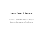 Hour Exam 3 Review