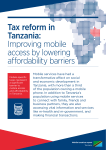 Tax reform in Tanzania: Improving mobile access by lowering