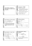 Languages of DBMS Data Definition, Relational