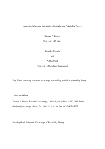 Assessing Schematic Knowledge of Introductory Probability