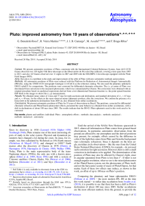 Pluto: improved astrometry from 19 years of observations ⋆⋆⋆⋆⋆⋆