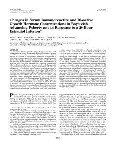 Changes in Serum Immunoreactive and Bioactive Growth Hormone