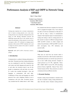 Performance Analysis of RIP and OSPF in Network Using