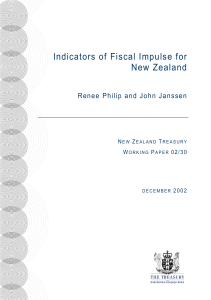 Indicators of Fiscal Impulse for New Zealand
