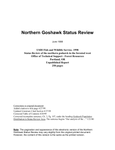 Northern Goshawk Status Review