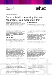 Caps on liability: ensuring that an "aggregate" cap means just that