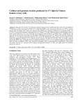 Cellular and genomic toxicity produced by UV light in Chinese