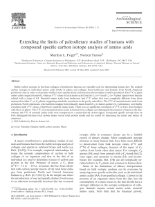 Extending the limits of paleodietary studies of humans with