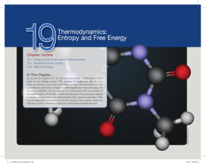 Thermodynamics: Entropy and Free Energy