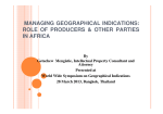 managing geographical indications: role of producers