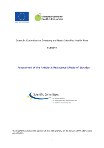 Antibiotic Resistance Effects of Biocides