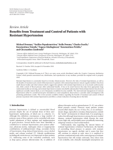 Benefits from Treatment and Control of Patients with Resistant