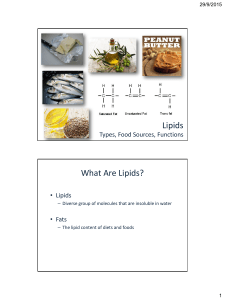 Lipids What Are Lipids?