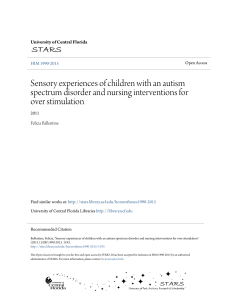 Sensory experiences of children with an autism spectrum
