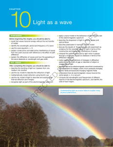 CHAPTER 10 Light as a wave