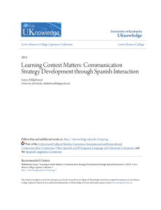 Learning Context Matters: Communication Strategy