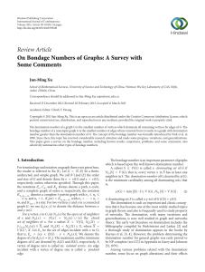 Review Article On Bondage Numbers of Graphs: A Survey with