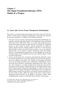 The Input-Transform-Outcome (ITO) Model of a Project