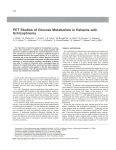 PET Studies of Glucose Metabolism in Patients