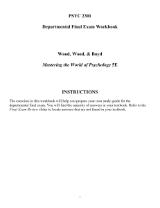 Wood Final Exam Workbook