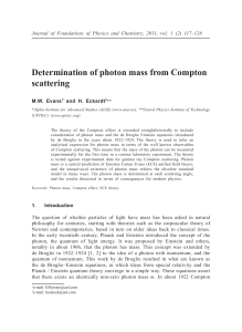 Determination of photon mass from Compton scattering