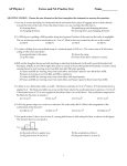 Forces and NL Practice Test