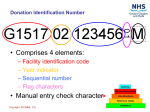 Comprises 4 elements: • Manual entry check character