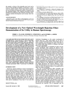 Development of a New Optical Wavelength Rejection Filter