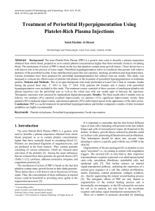 Platelet-rich plasma, Periorbital hyperpigmentation, Facial