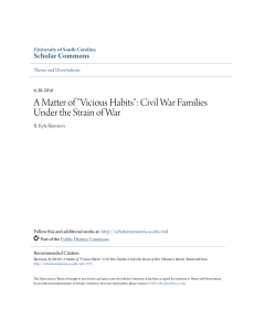 A Matter of "Vicious Habits": Civil War Families Under the Strain of War