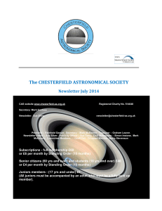 July 2014 Newsletter - Chesterfield Astronomical Society