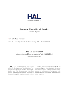 Quantum Controller of Gravity