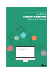 SHPA Medicines Information Procedure Manual