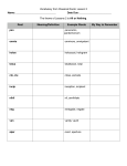 Roots 2 Activity - Northbrook District 28