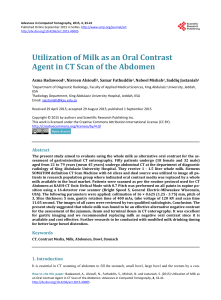Utilization of Milk as an Oral Contrast Agent in CT Scan