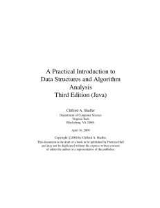 A Practical Introduction to Data Structures and Algorithm Analysis